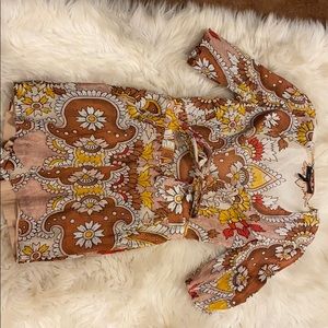 BCBG 3 quarter sleeve romper with pockets